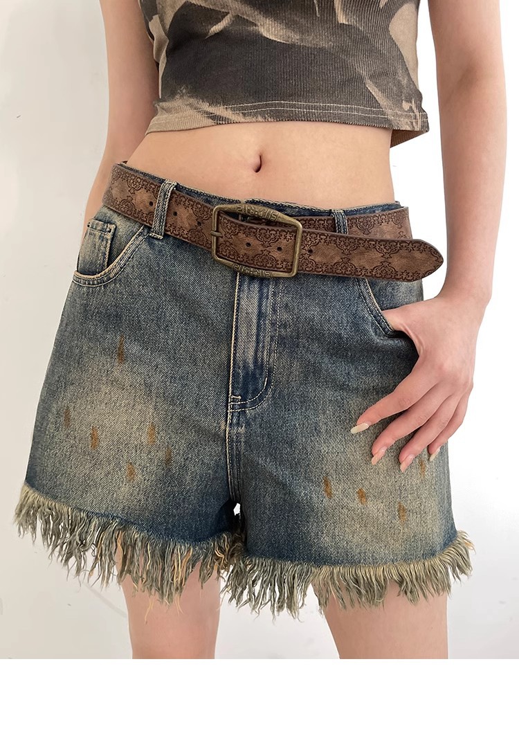 American retro belt for women, new ethnic style belt, versatile with jeans, high-end brown pic 9