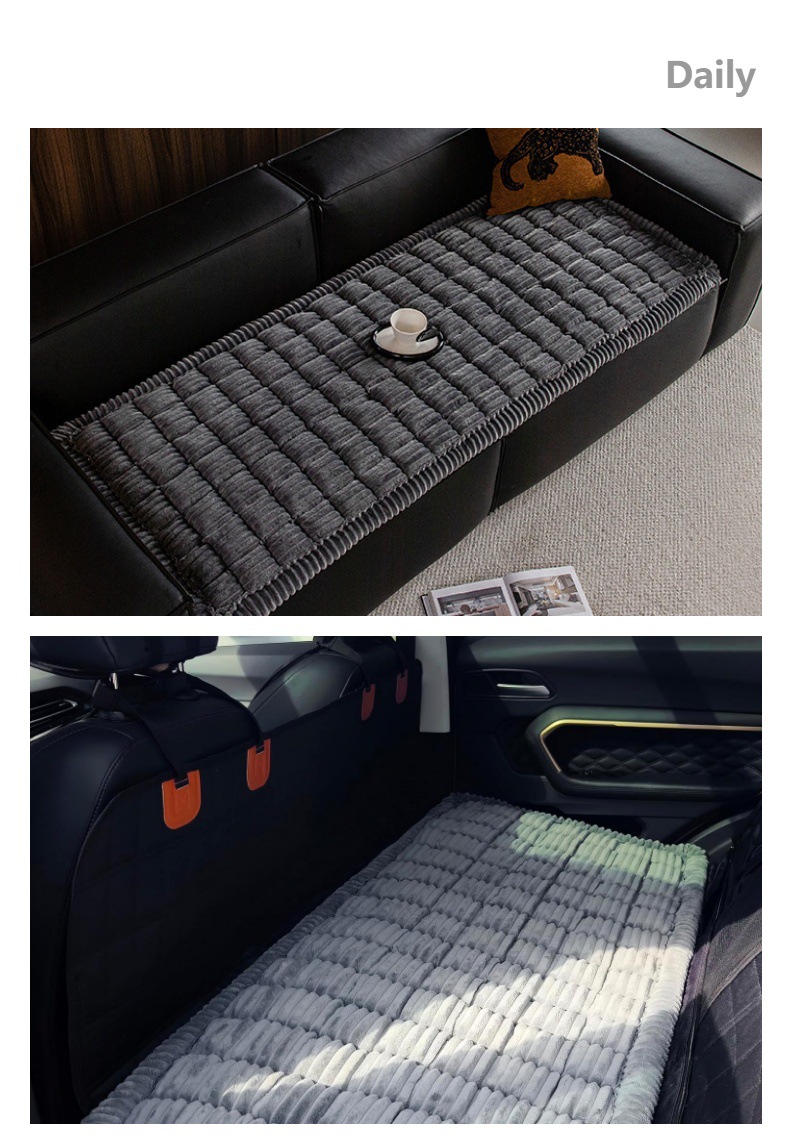 Winter pet car MATS, thickened plush sofa MATS, bay window anti-slip steamed bun MATS, and car rear seat MATS pic 6