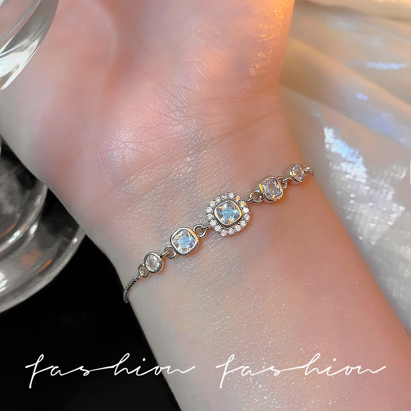 彩色多巴胺锆石手镯女设计感麻花扭结精致手链满钻双层叠戴手饰潮详情26