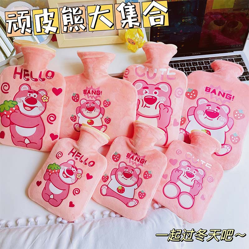 乐尚星注水热水袋抖音畅销款顽皮熊暖水袋冬季款源头现货跨境热销详情3