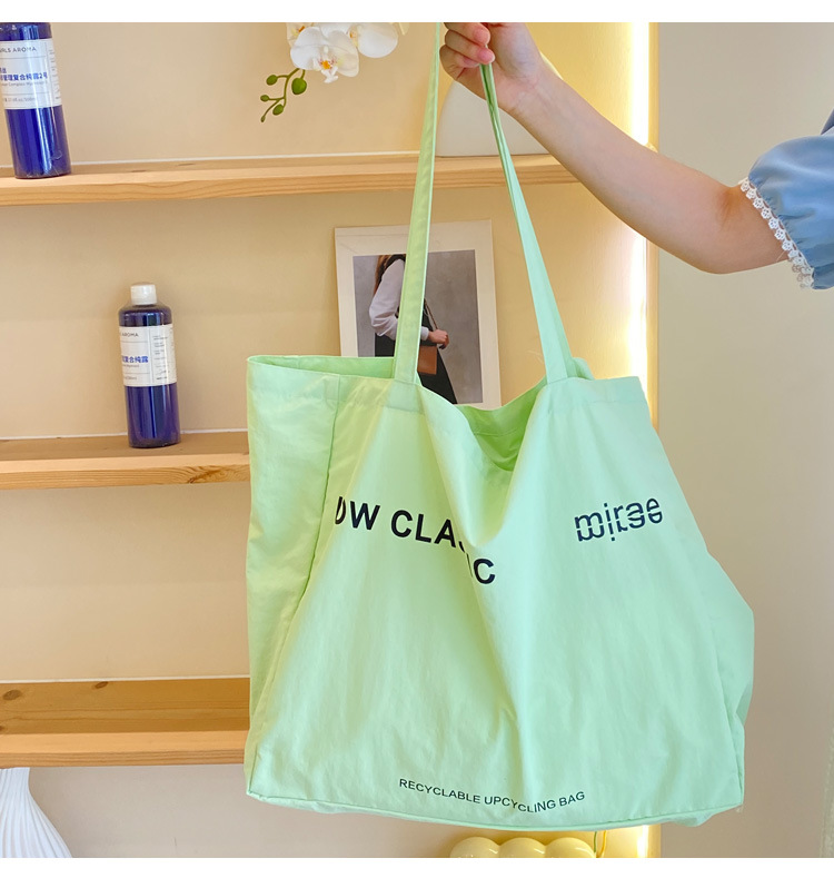 热巴同款帆布包LOWCLASSIC大容量通勤单肩包简约购物袋潮百搭详情15