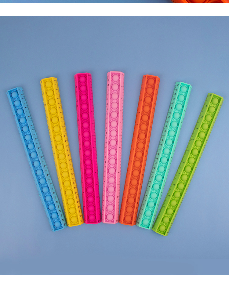 Mouse-killing press ruler silicone folding ruler, creative stationery set for relieving stress during breaks, stress-relieving toys pic 13