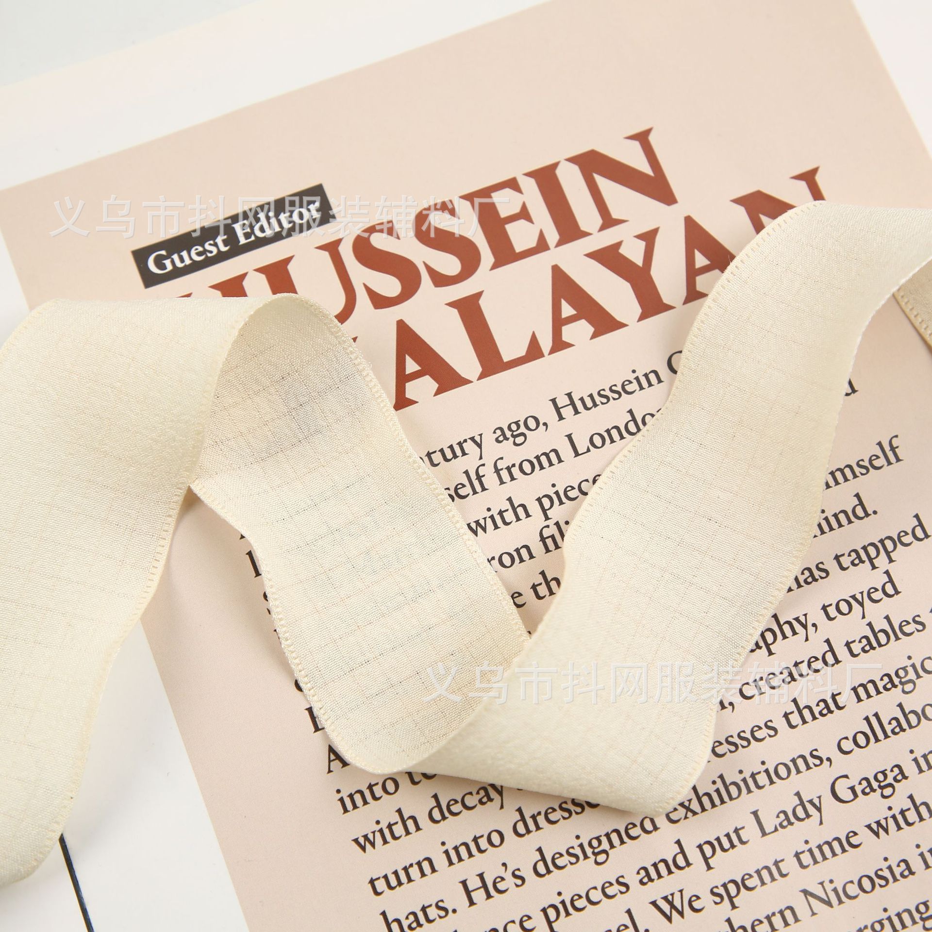 4cm flower bouquet packaging material, high-end chanel-style handmade DIY bow webbing, hair accessories and headwear gift box packaging tape pic 9