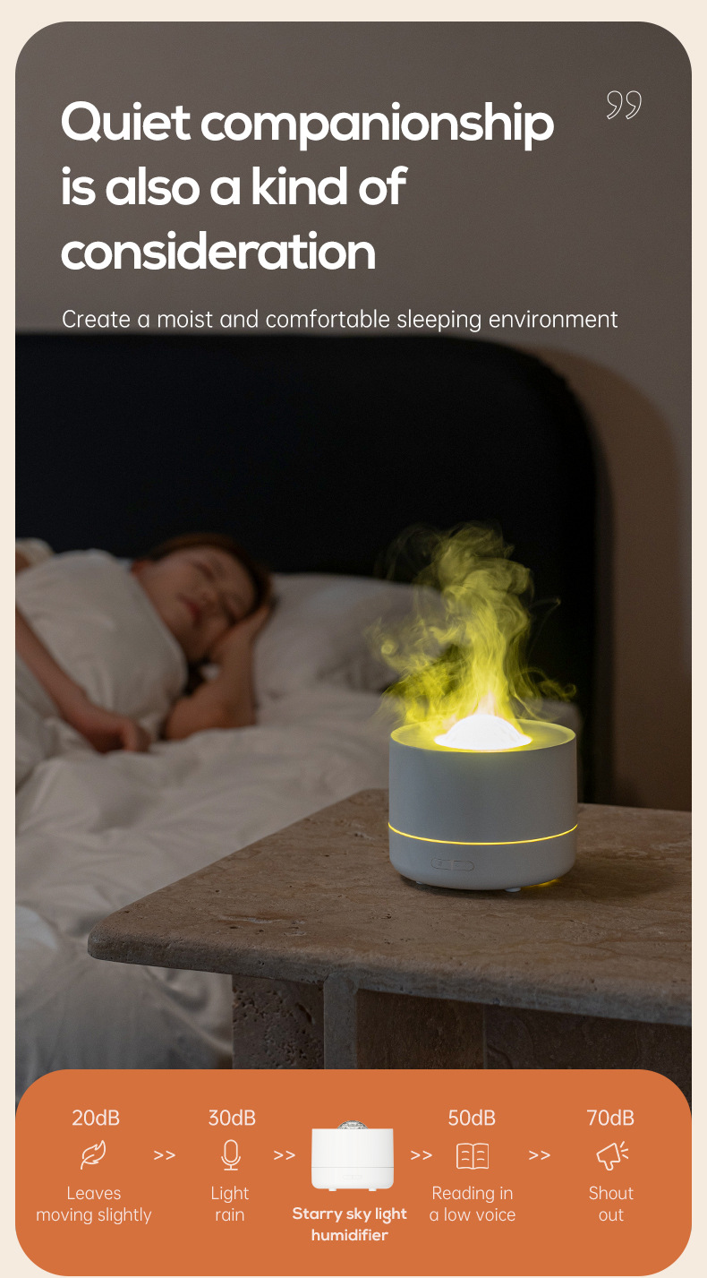 2025新款星空投影香薰机礼物USB插电大雾量七彩浪漫氛围灯加湿器详情33