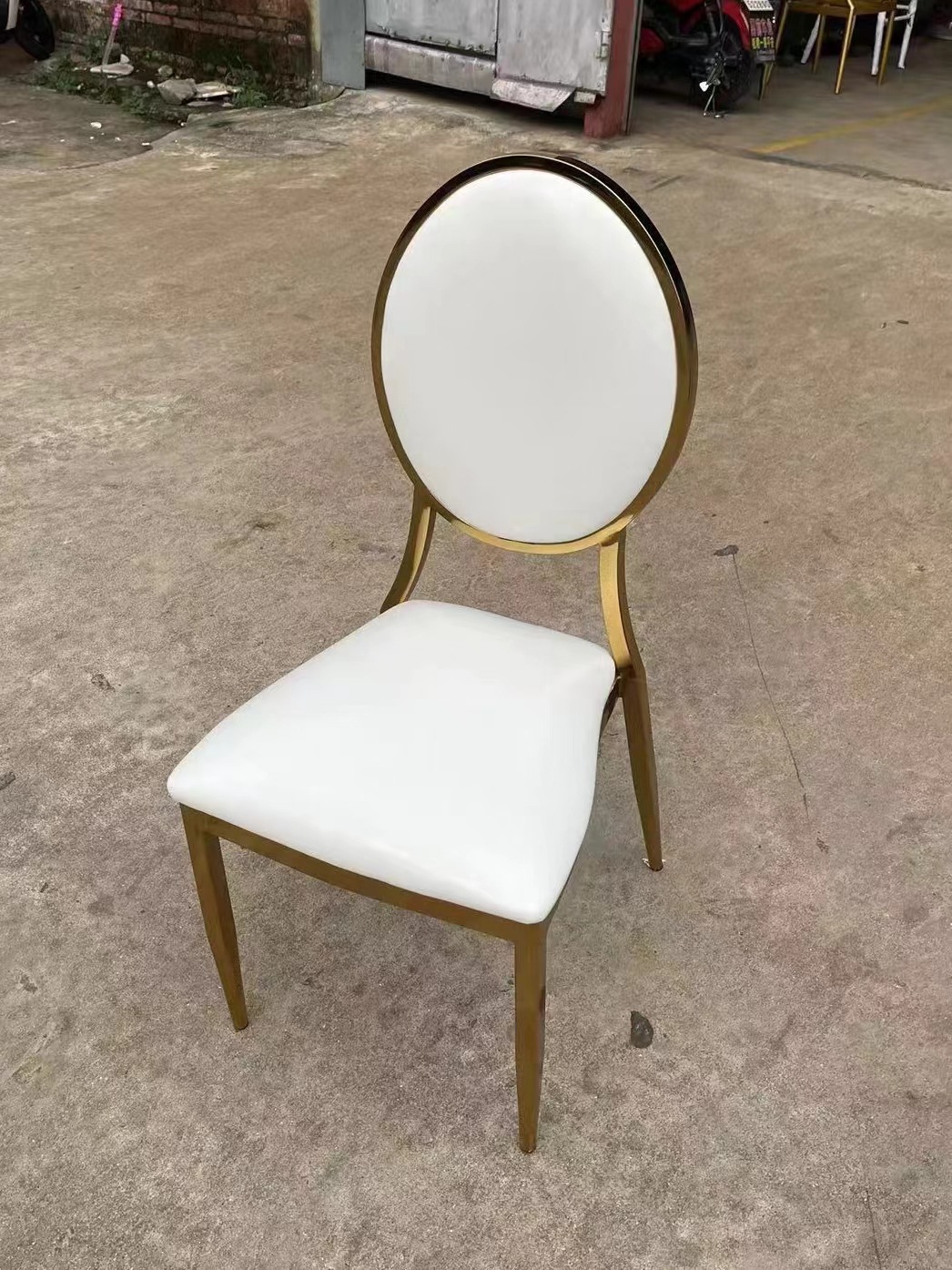 Star Hotel Banquet bamboo joint chairs, gold and silver sun chairs, outdoor activity wedding dining chairs, crystal electroplated chairs, light luxury pic 2
