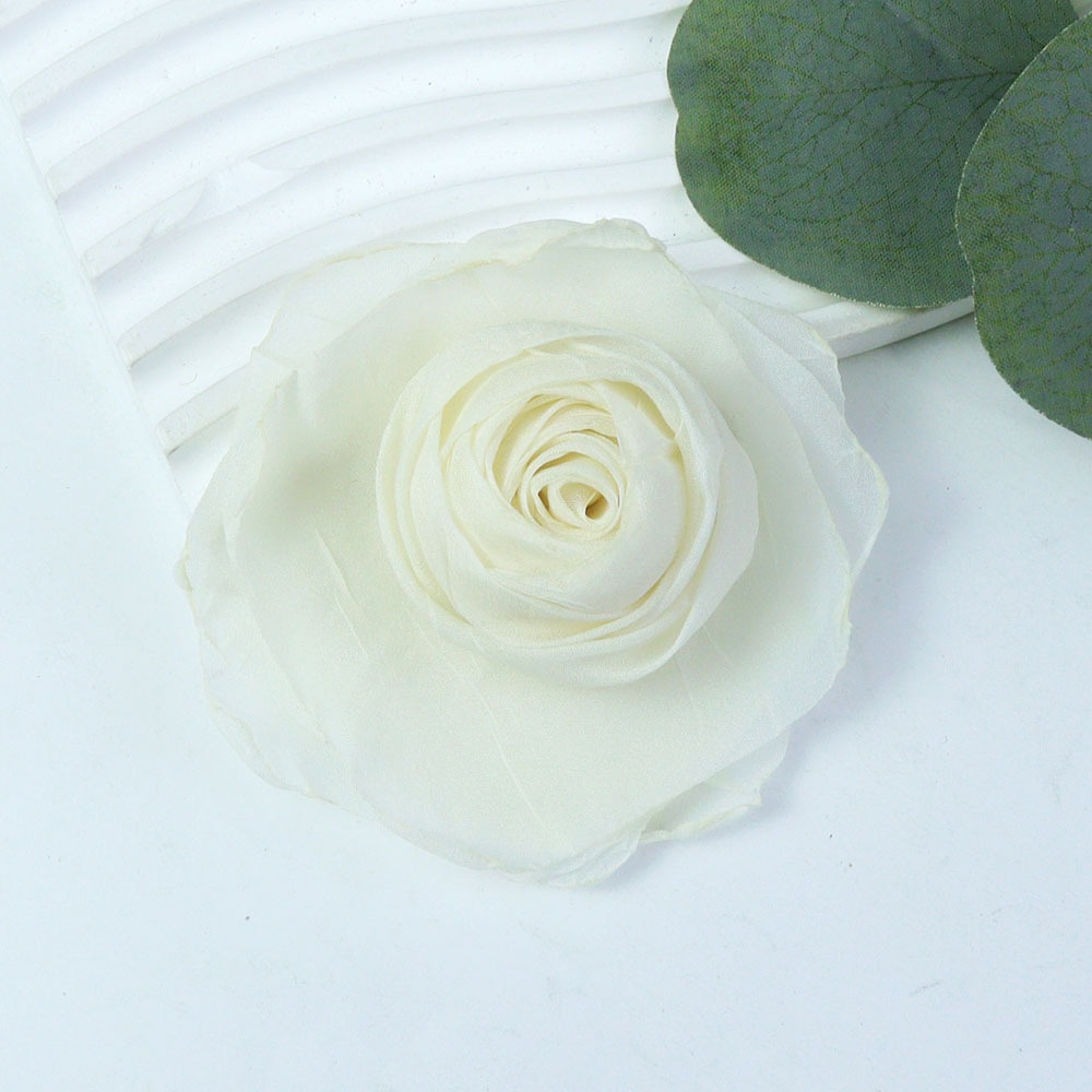 玫瑰花苞烧边花巴洛克颓废风手工布艺纱花服饰头饰辅料配件批发详情8