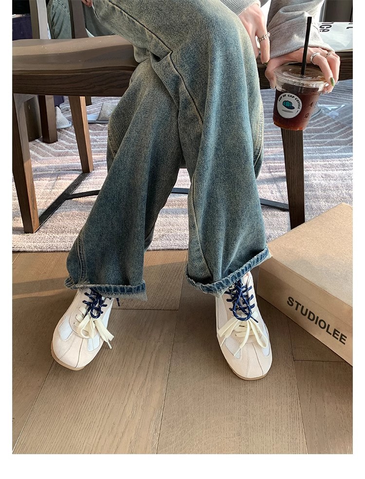 葡萄妈复古平底德训鞋2025夏季新款休闲鞋网面透气阿甘鞋百搭爆款详情11