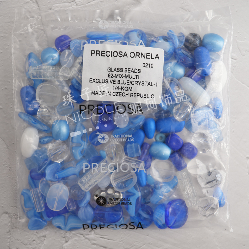 新款捷克玻璃珠preciosa多尺寸款式玻璃混珠多色系列250克装详情21