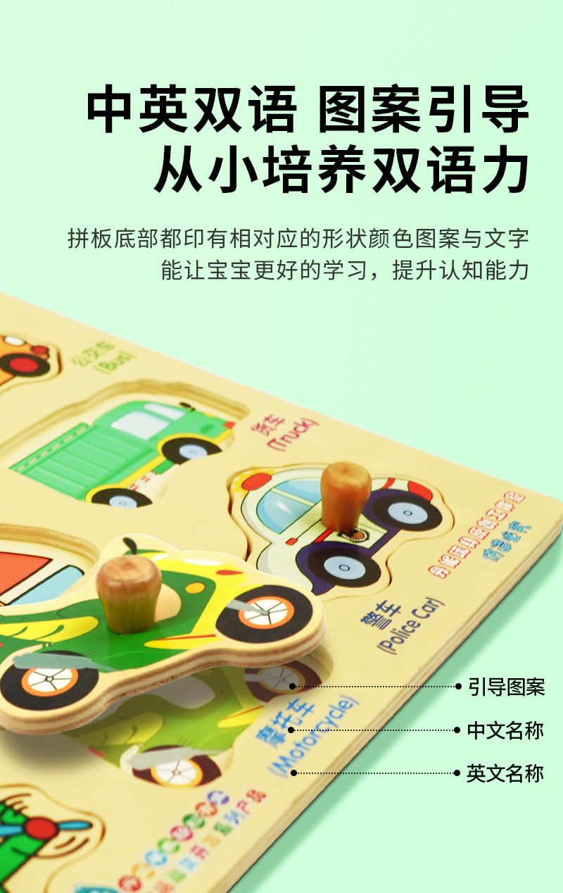 蒙氏早教益智玩具婴儿童忙碌板宝宝教具精细动作训练手抓板认知板详情3