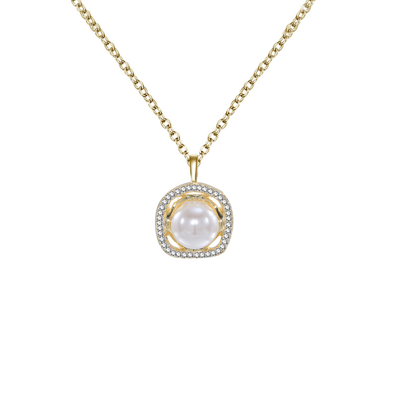 S925 All-silver Edison pearl pendant necklace, a versatile and high-end gift for women, simple and versatile, small and clear pic 32