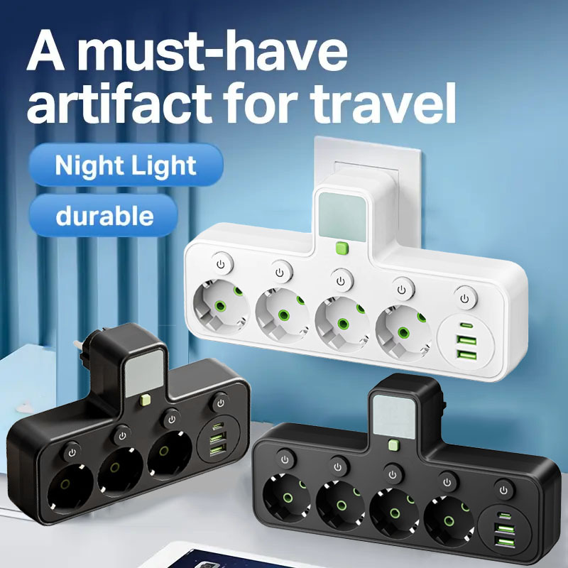 European, Russian, European style, European standard specification 1-to-5, 1-to-3, 4-to-4 USB charging TYPE-C conversion socket pic 3
