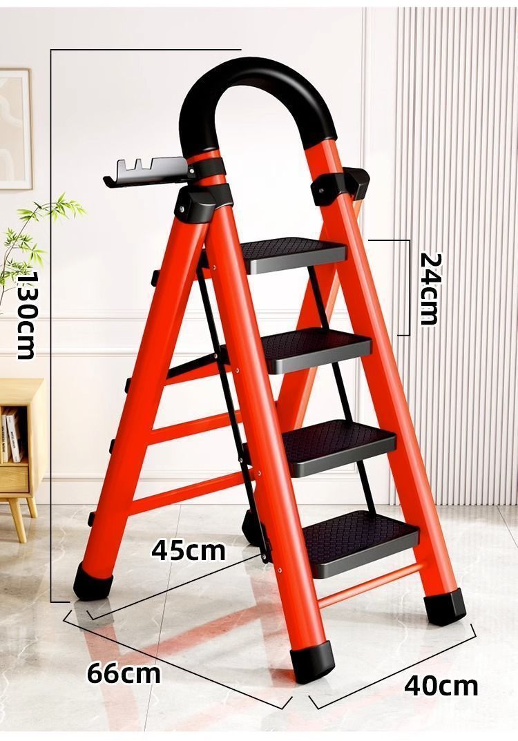 乔迁梯子家用折叠梯加厚碳钢人字梯移动梯伸缩楼梯多功能室赵之李详情17