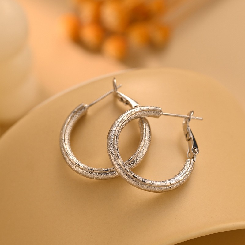 日韩精致简约耳圈爆款时尚百搭高级感素圈耳环气质通勤冷淡风耳扣详情38