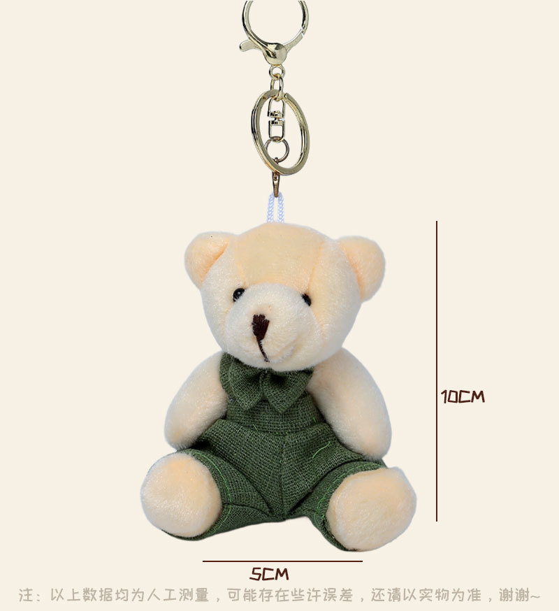 Cute dressing bear bag pendant, plush bag hanging, small doll decoration bag pendant, cute trinket doll pic 3