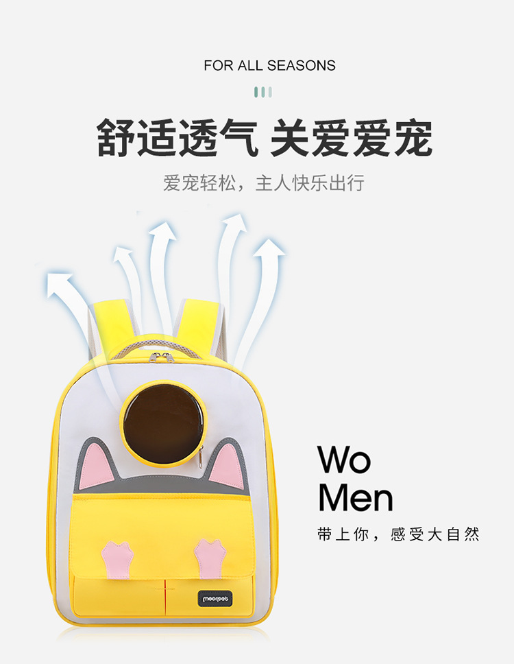 可爱双肩宠物包包新款卡通轻便太空舱猫咪背包大容透气双肩猫包详情5