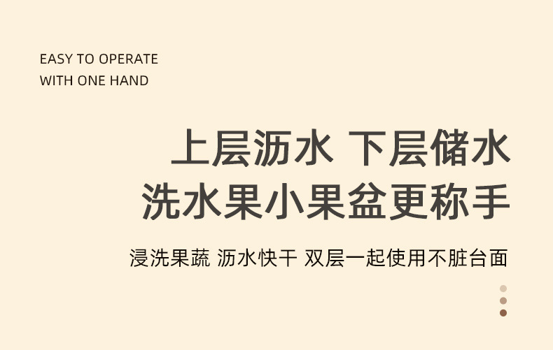 沥水篮双层加厚多功能水蓝子淘米洗菜家用塑料水果洗菜蓝厂家批发详情3