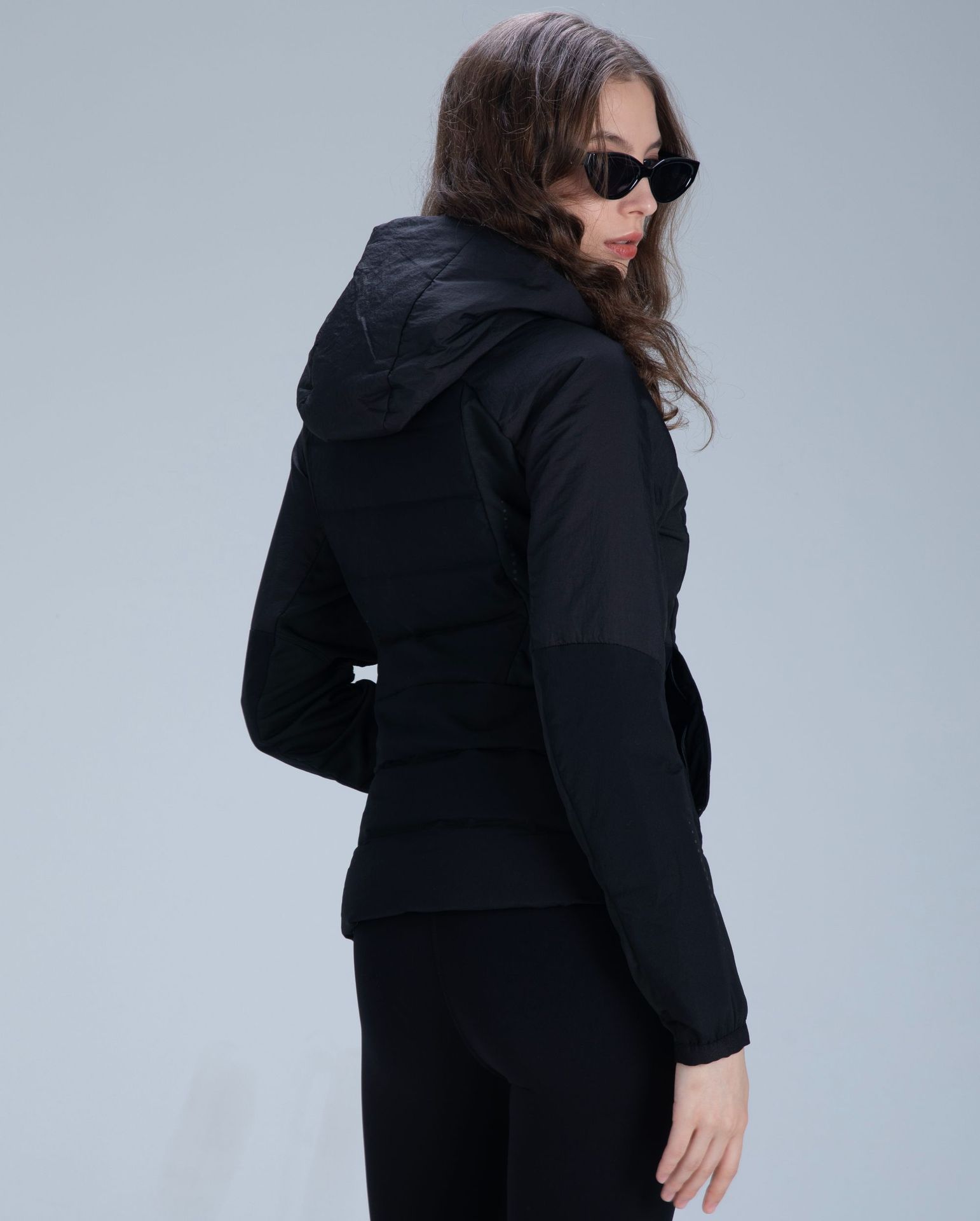 Winter down jacket, form-fitting hooded, running, outdoor warmth, winter sports, yoga wear, coat jacket for women pic 15