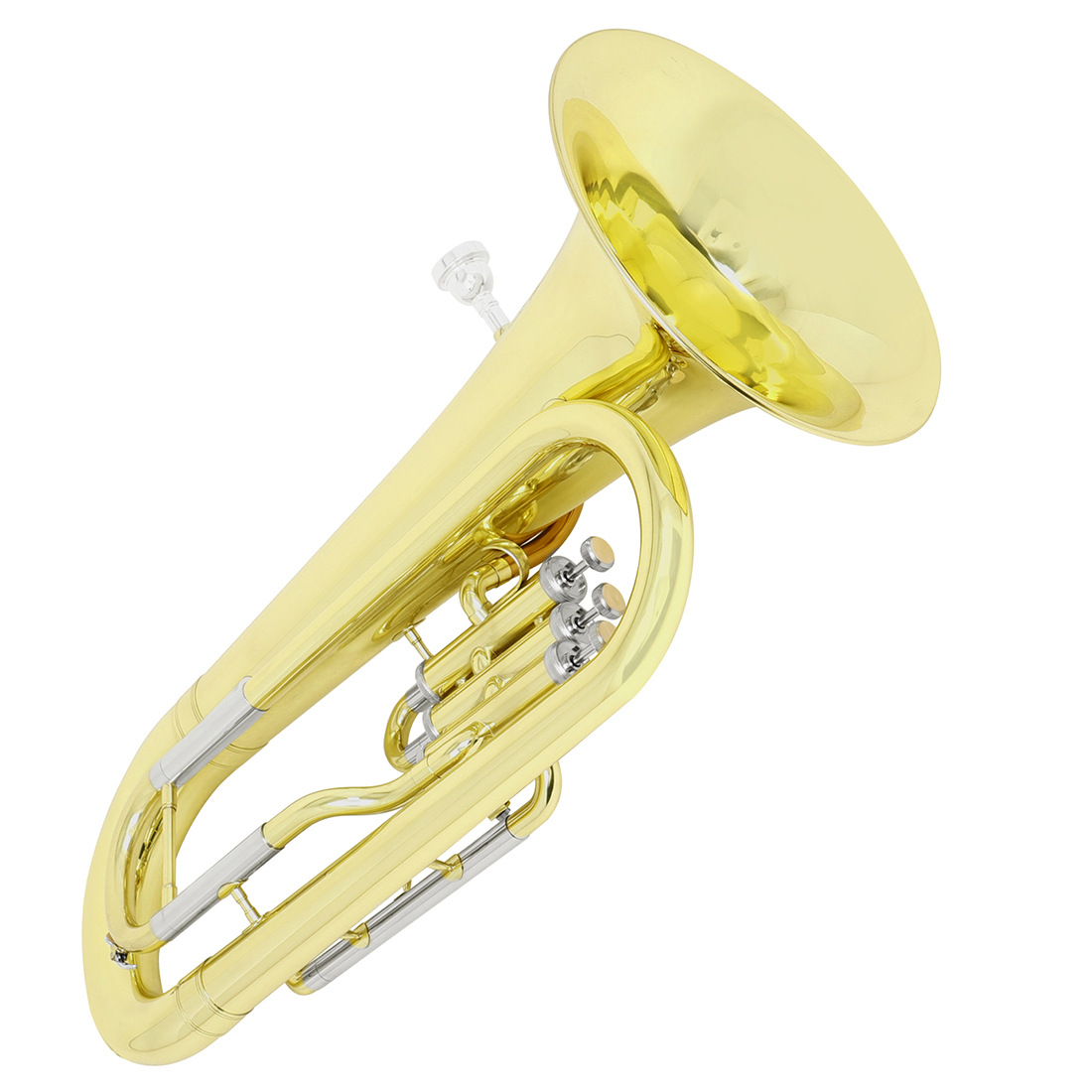 Comercio exterior abajo B tono 3 teclas de pie arriba bajo trompeta principiante juego profesional tuba cuerpo de tubo de cobre blanco llave vertical hug fabricantes pic 9