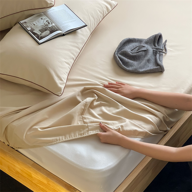 Long-staple cotton single item, all-cotton brushed quilt cover bed, simple pigment color pure cotton autumn and winter 1.8m bedding pic 179