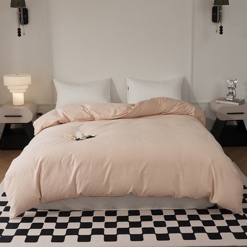 Single-piece quilt cover, pure cotton long-staple cotton bed sheet, bed cap, oversized quilt cover, skin-friendly single and double solid color bedding pic 37