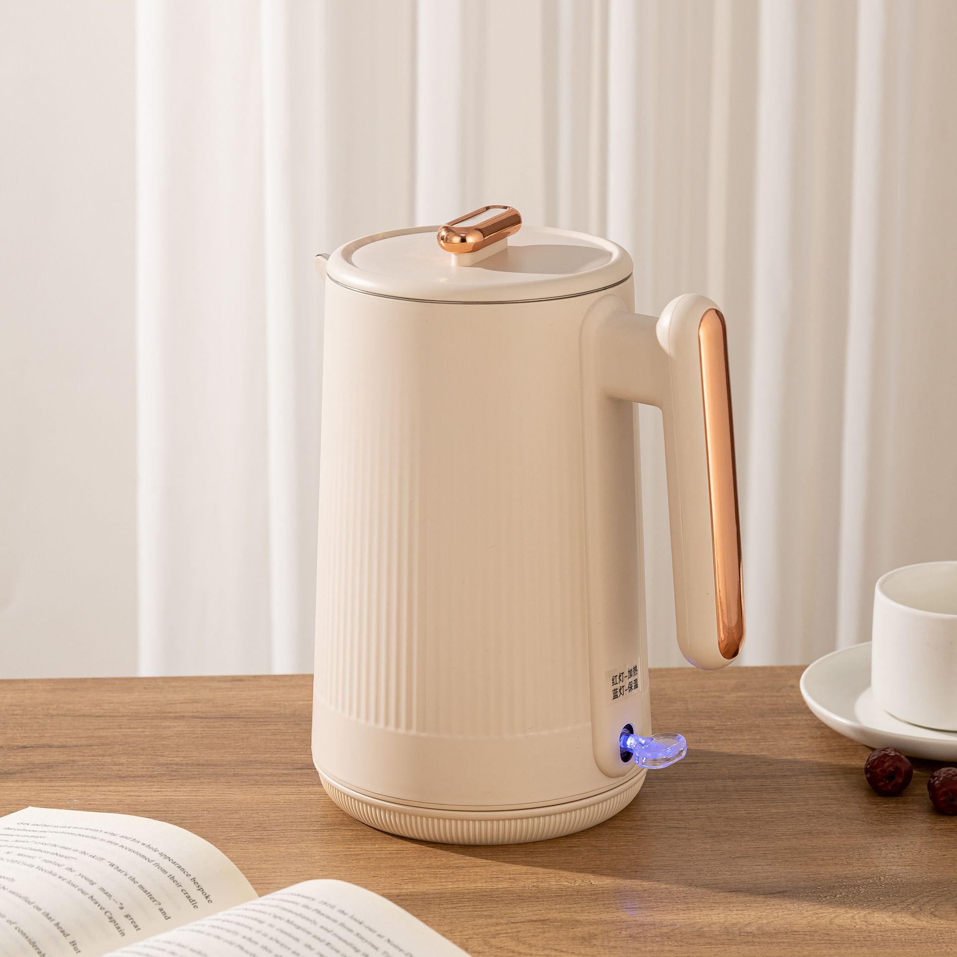 Xiandu Fu 1.8L household electric kettle made of 304 stainless steel, with constant temperature, intelligent and automatic power-off function for boiling water in the dormitory pic 5