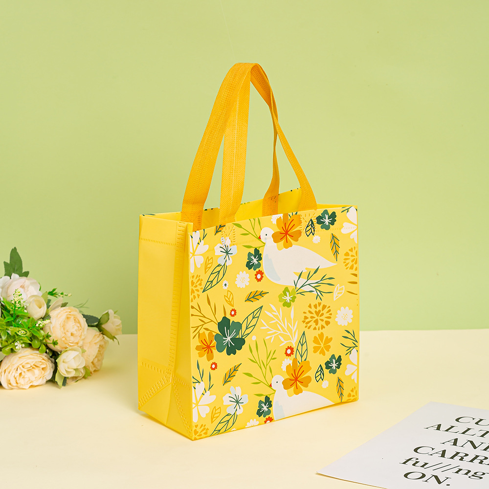 现货批发儿童便携购物袋 可爱卡通覆膜防水无纺布手提袋 伴手礼品袋无纺布袋详情14