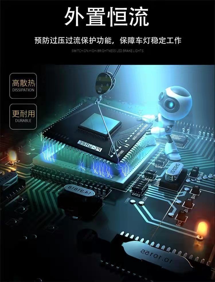 F8摩托车小钢炮led大灯远近射灯强光电瓶车外置汽车通用鱼眼双色详情8