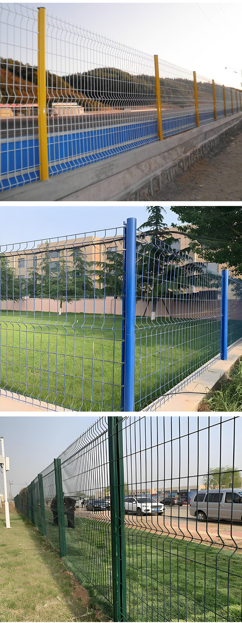 Hardened peach-shaped column guardrail net, triangular folded scenic area outdoor isolation and protection wire mesh fence, breeding fence net pic 16