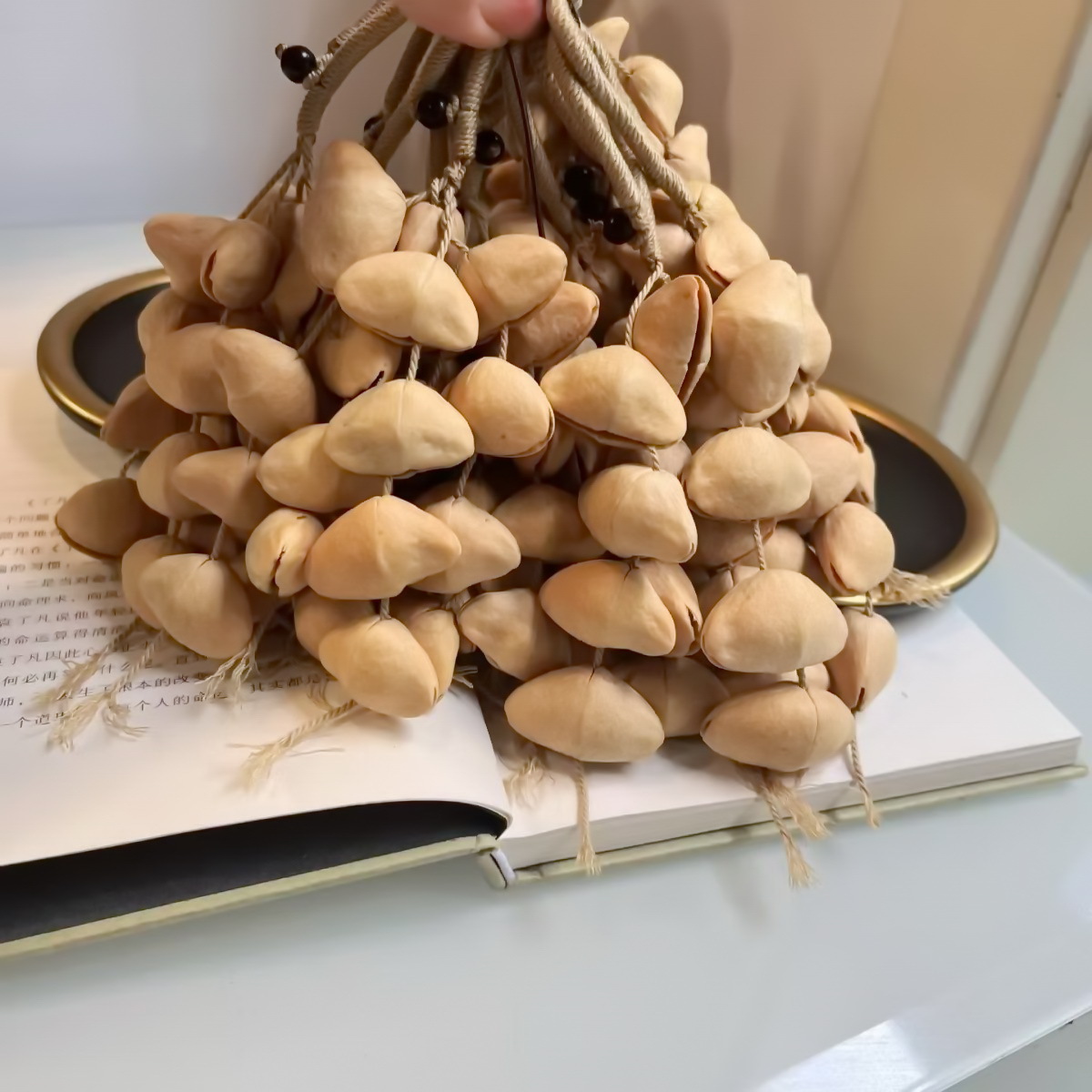 Fruit shell bell, hand-cranked bell, wind chime bag, handcrafted sound beam, bell pendant, wholesale from Indonesian black fruit shell factory pic 19