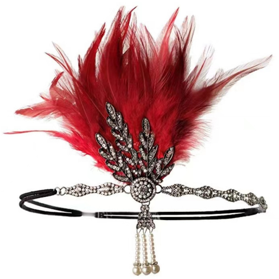 The black feather headband for the female Halloween party at the 1920s Masquerade is now in hot stock on Amazon pic 10