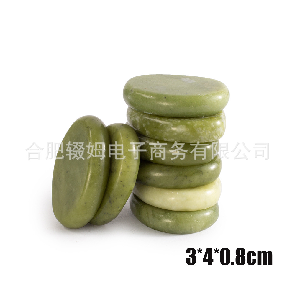 橄榄玉能量按摩石恒温加热石刮痧石套装火山石美容spa汗蒸热敷石详情15