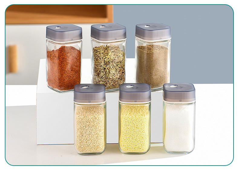 玻璃调味瓶分装瓶玻璃调料盒组合套装厨房收纳家用佐料罐子调料罐详情15