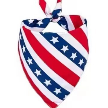 Rongka Pet Cross-border New European and American pet triangular scarves, polyester puppy scarves, dog neck scarves, saliva wipes, cat scarves and decorative items pic 7