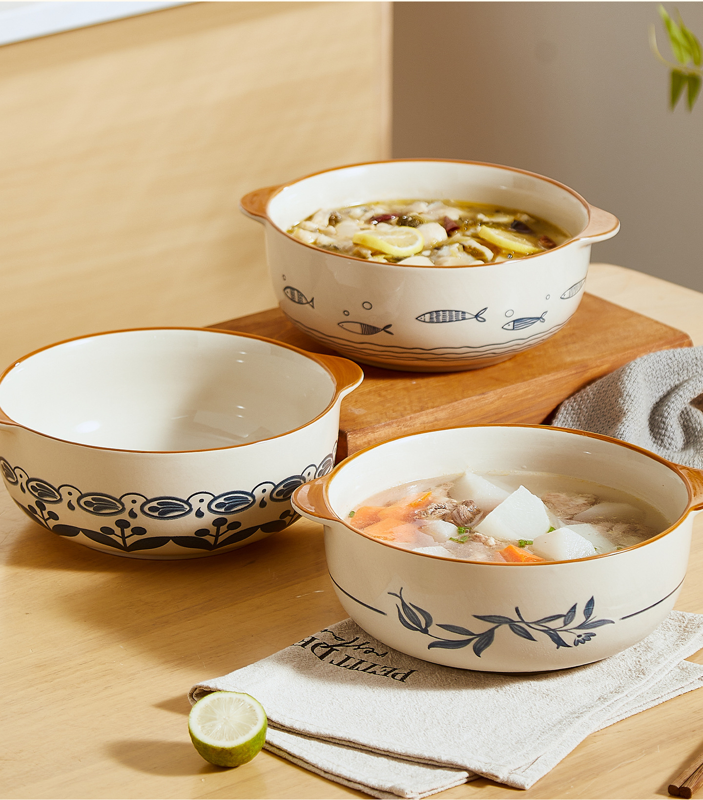 小红书卡通陶瓷餐具可爱兔子高颜值碗碟家用餐盘平盘大汤碗送礼品详情18