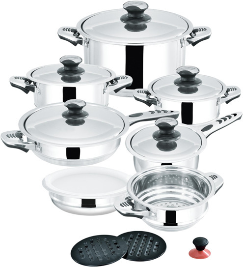 不锈钢30件套装锅cookwareset汤锅加厚锅具厨具出口工厂直供详情1