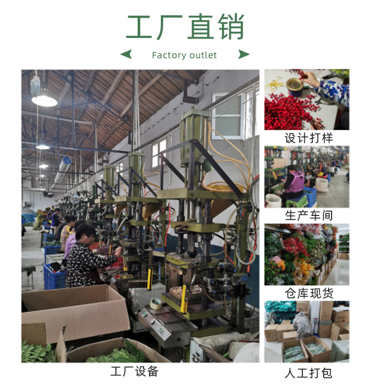 现货7叉仿真波斯草小波斯叶植物装饰办公文化园艺仿真花蕨叶把束配材详情2