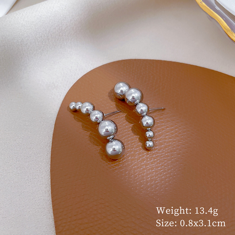 【通体钛钢】贝母幸运草极简风耳钉冷淡男女耳环个性气质宴会耳饰详情40