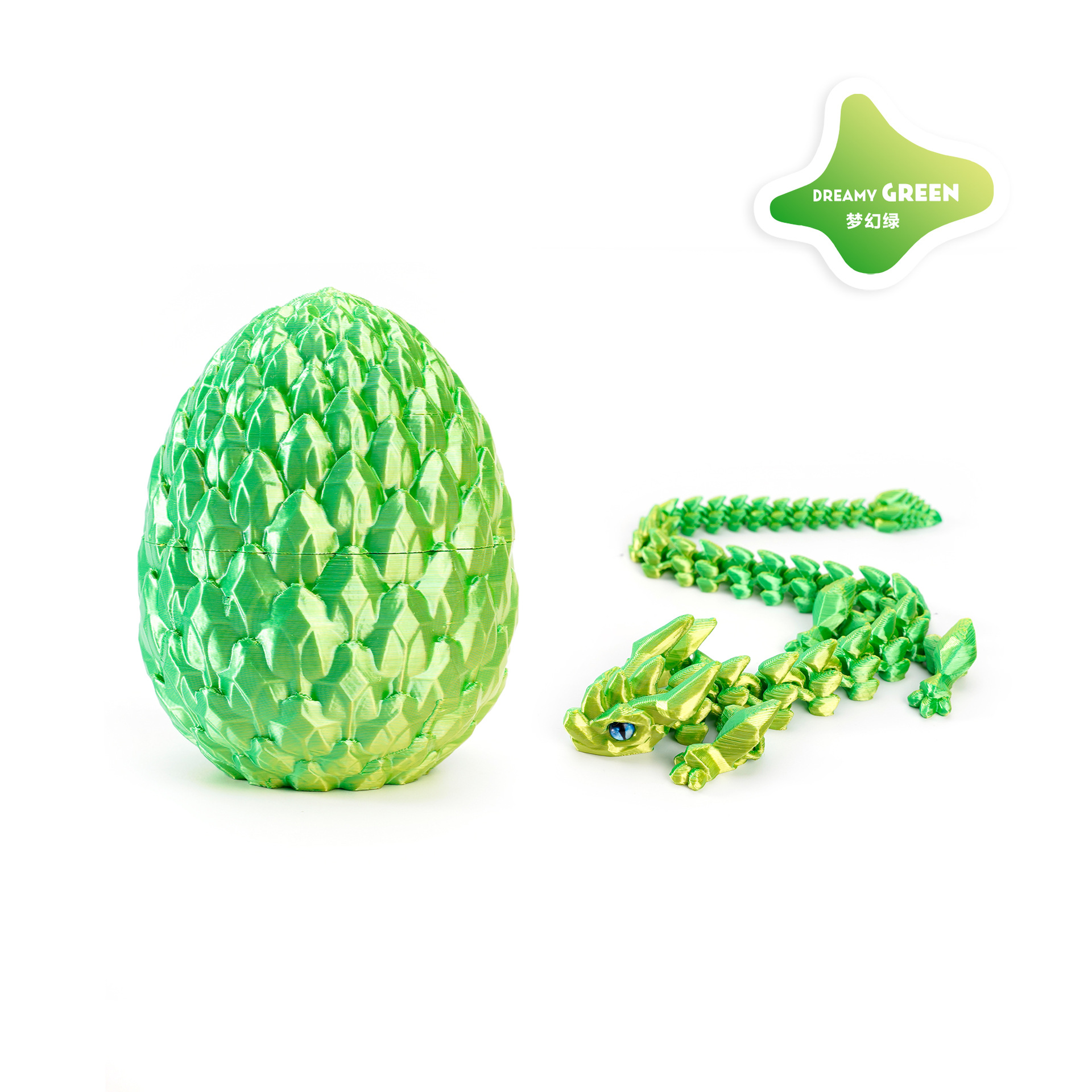 3D打印龙蛋套装水晶角龙手办摆件工艺品潮玩彩色收纳动物创意详情11