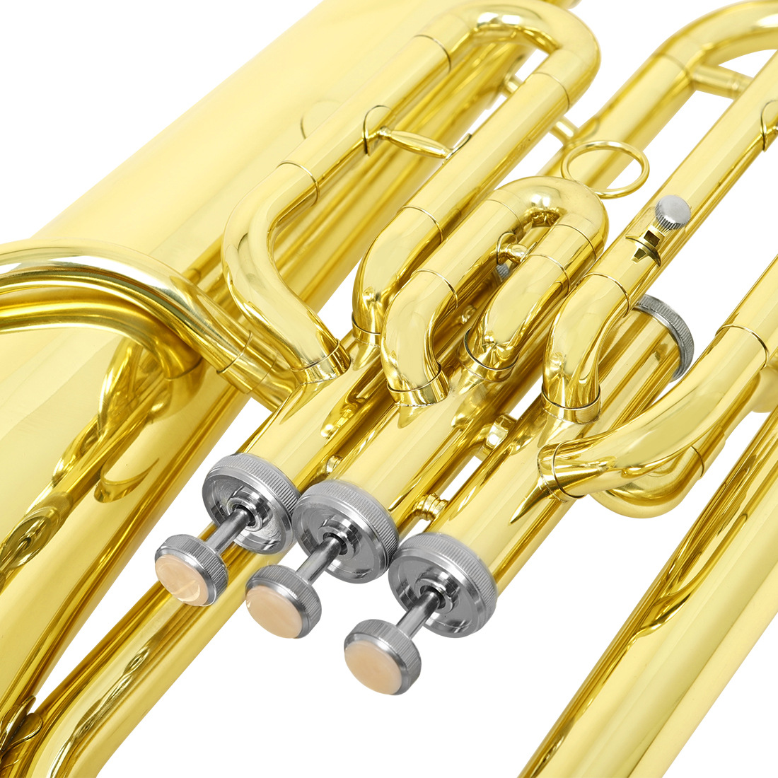 SLADE instrumento de trompeta upper bass en tono Bb latón tres teclas teclas de pie bugle marchante principiante tocar trompeta bajo pic 12