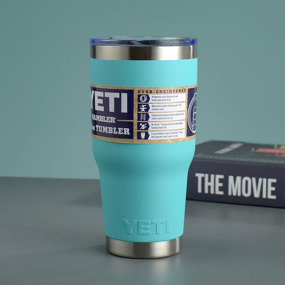 304 stainless steel insulated ice cup, 30oz large-capacity double-layer insulated cup, 20ozYETI car cup strap pic 6