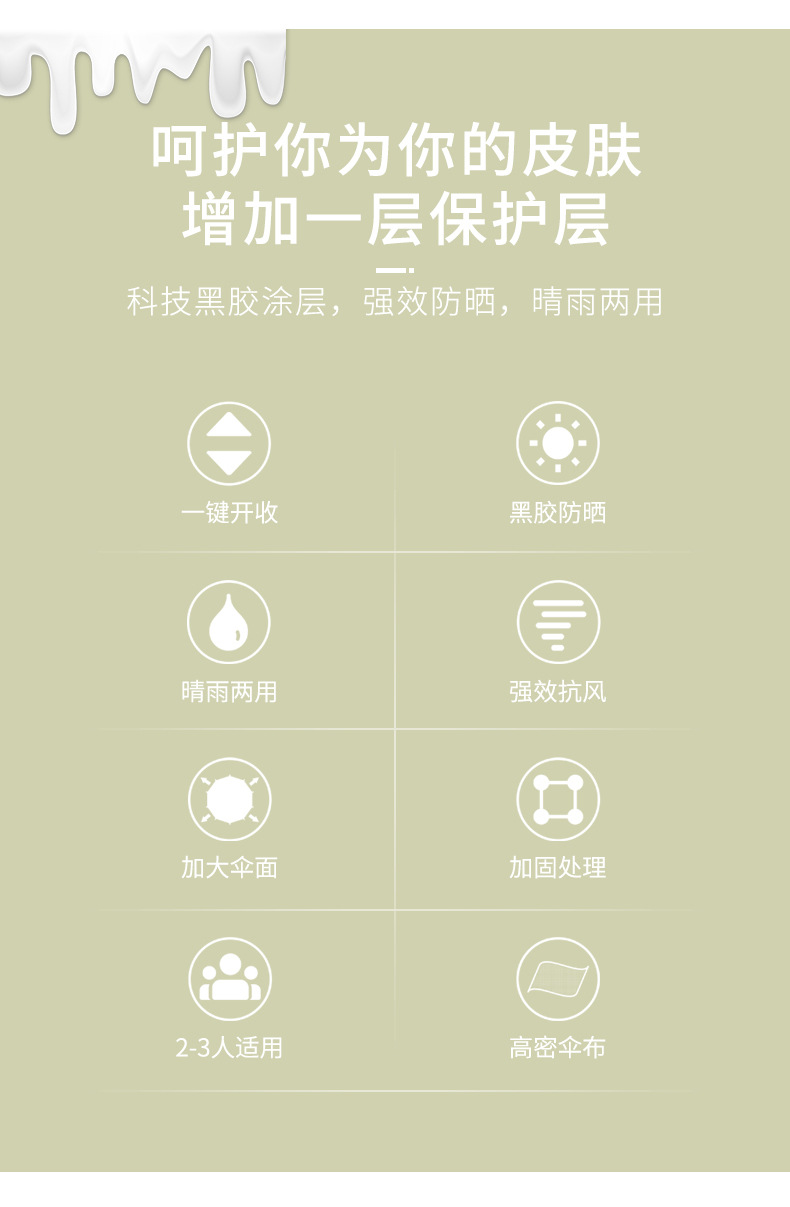 三折日系自动黑胶小清新遮阳伞折叠创意花色雨伞广告雨伞加印logo详情13