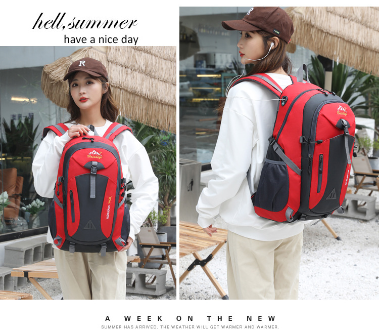  逸途 登山包户外运动秋冬男女双肩电脑包时尚学生书包休闲40L旅行背包详情21