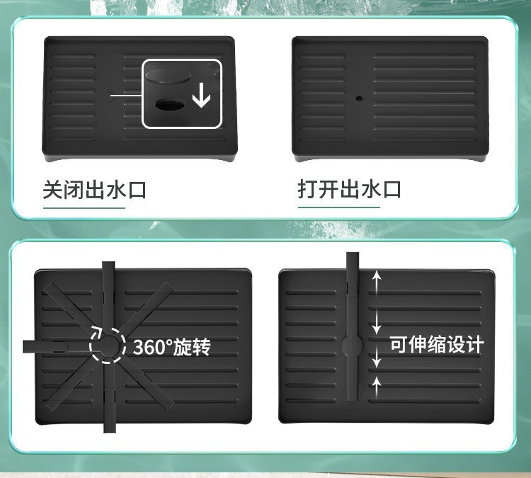 Kitchen storage rack, multi-layer movable floor-standing draining rack, foldable household storage rack, dish rack pic 7