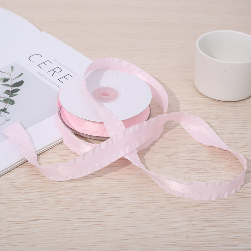 3.8厘米涤纶裙边带荷叶边50码每卷服装饰品辅料蝴蝶结礼品包装丝详情3