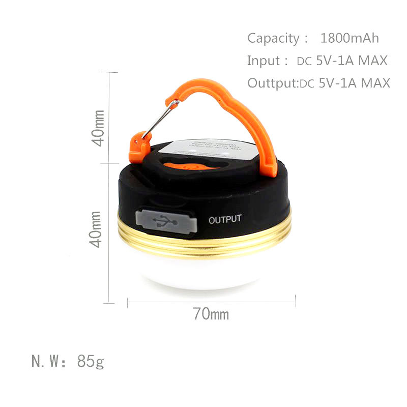 Rechargeable LED outdoor tent lights, camping lights, fishing lights, USB magnets, emergency mobile phone charging, cross-border labeling and distribution pic 34