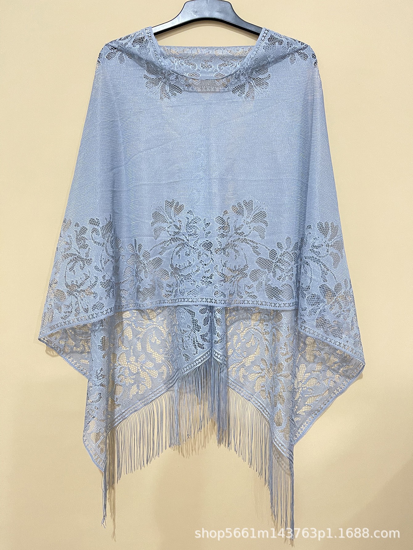 跨境爆款2024女士蕾丝春夏款套头披肩防晒披肩多种颜色选择详情9