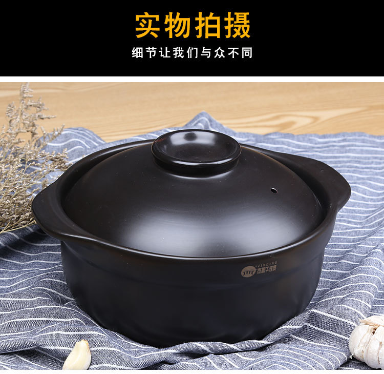 Jiading Open Flame High-temperature resistant Clay pot Ceramic dry-fired pot Commercial large-capacity soup pot, hot pot soup pot clay pot pic 20
