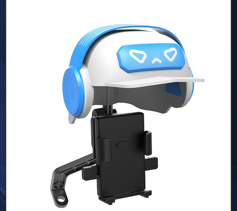 电动车手机支架带小头盔防震防雨摩托车自行车电瓶车外卖导航支架详情15