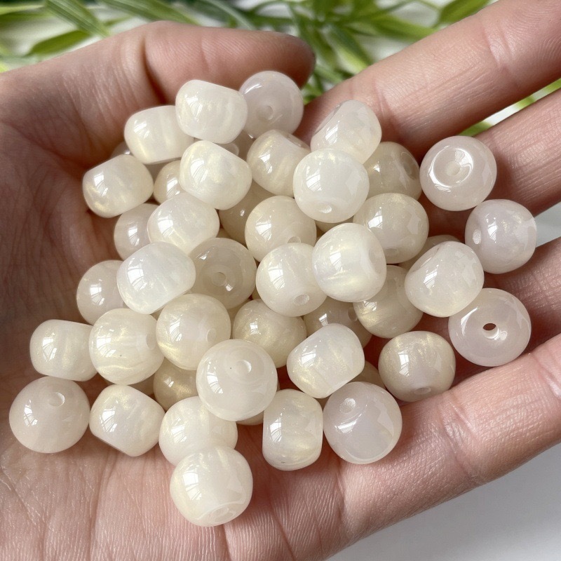 11*8 jelly-colored gilded resin apple beads, round beads, loose beads, string-beads, latched beads, diy handmade jewelry bracelet accessories pic 8