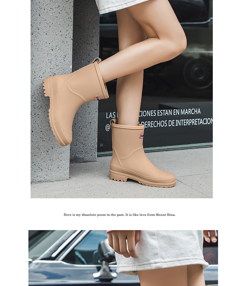 新款时尚韩版雨鞋女潮流短筒水鞋工作外穿工作鞋洗车防水防滑胶鞋详情19